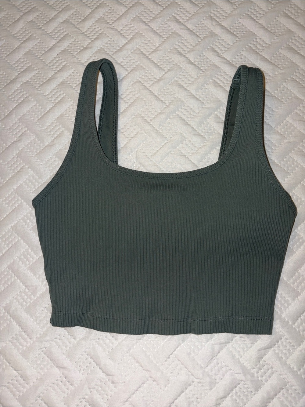 Aerie | Green Ribbed Medium Support Sports Bra
